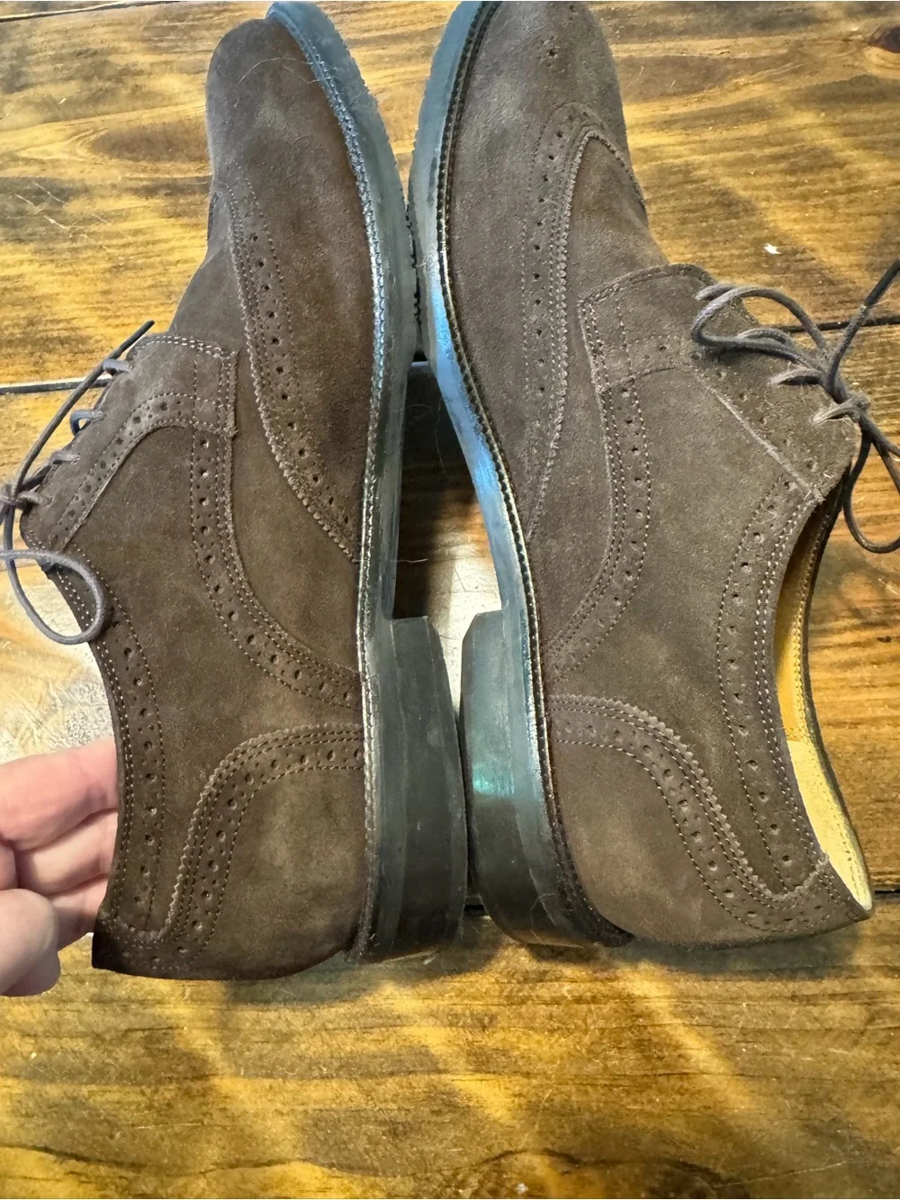 Like New Bostonian Florentine Brown Suede Oxford Toe Shoes 11.5